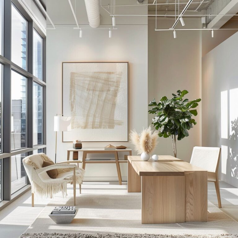 Want a Calm Workspace? Try Scandi Minimalist Office Ideas