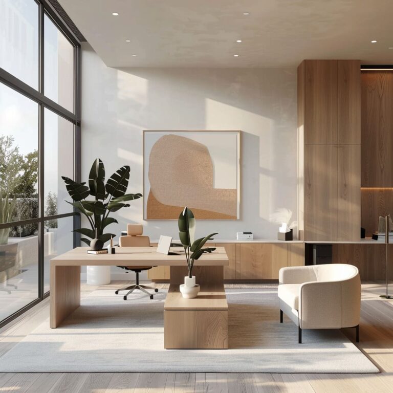 Want a Calm Workspace? Try Scandi Minimalist Office Ideas