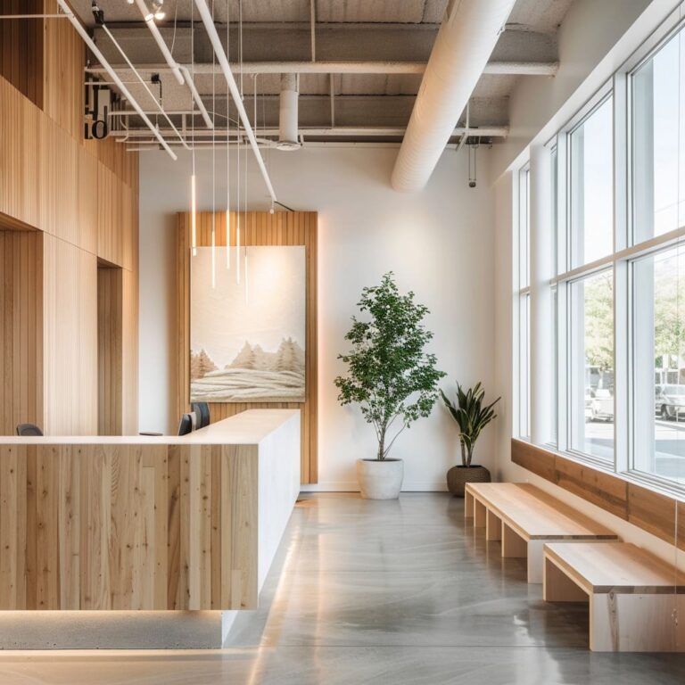 View of Want a Calm Workspace? Try Scandi Minimalist Office Ideas