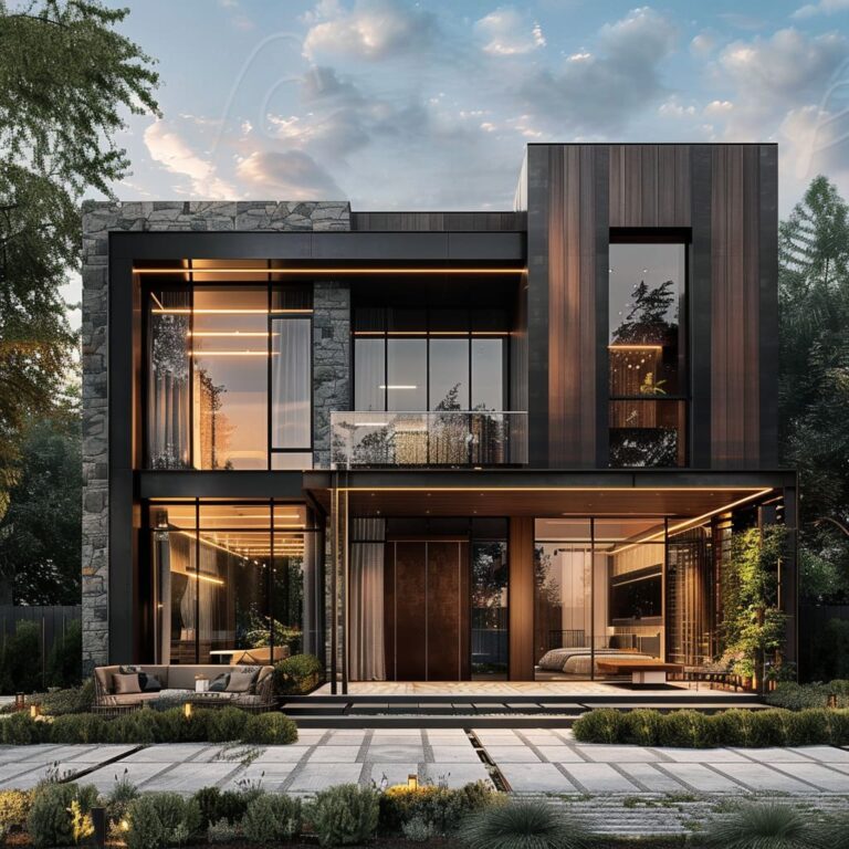 Modern Architectural Masterpieces with Wood, Metal, Glass