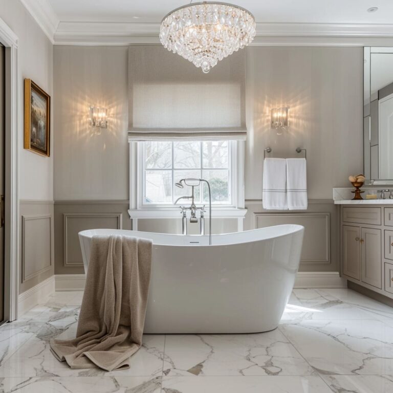 Elegant Master Bathroom Ideas in Luxury Transitional Style