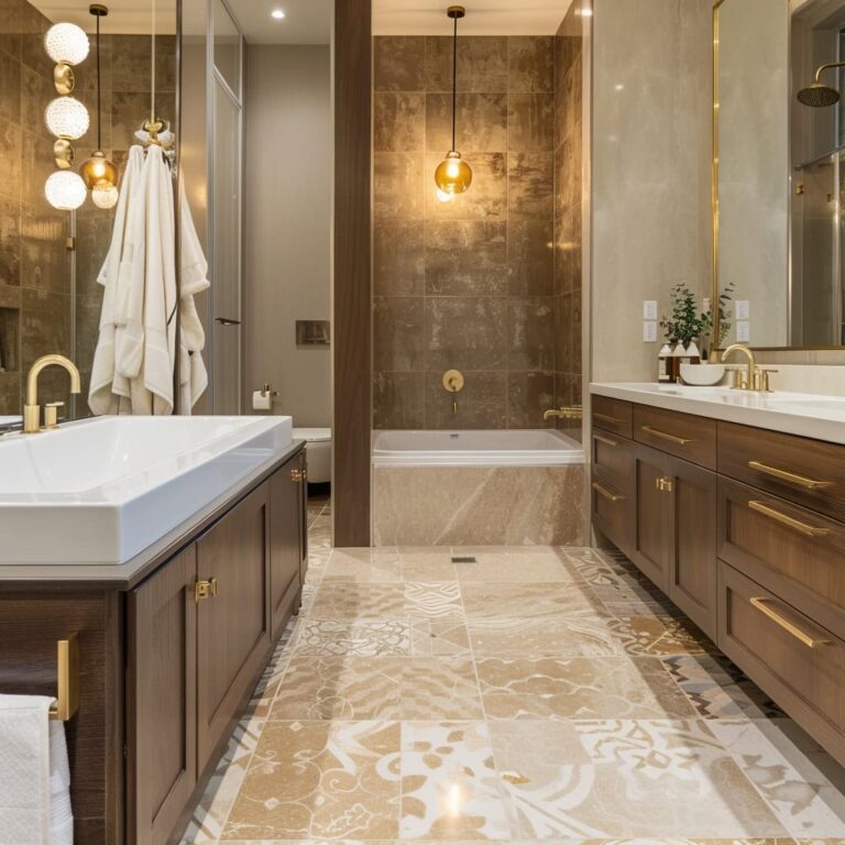 Luxury and Rustic Charm: Master Bathroom Design Ideas | FH