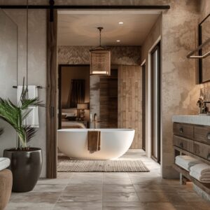 Why Luxurious Rustic Master Bathrooms Are Trending in the US