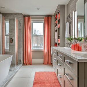 Gray Bathroom Ideas: Accent Colors That Bring Life to a Grey Bathroom