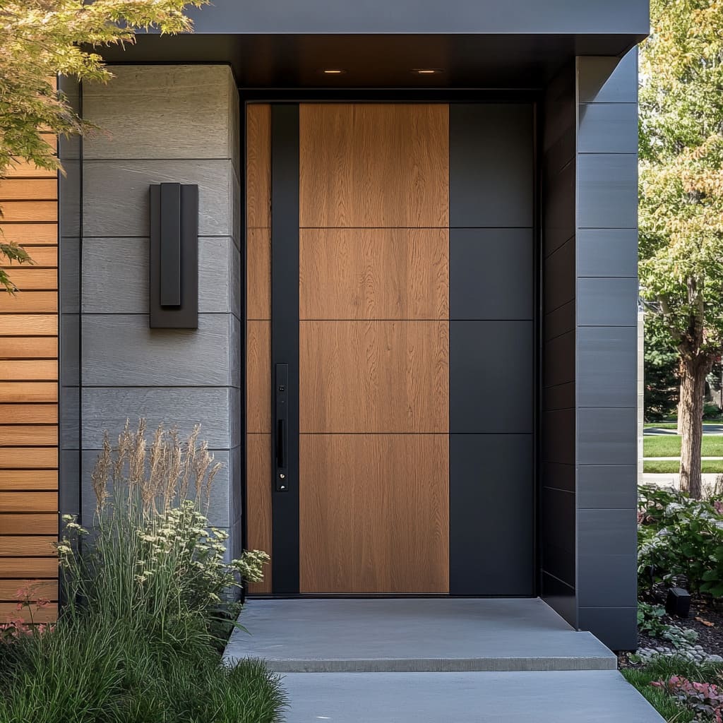 Modern Front Door Designs Wholesale Outdoor Modern Double Solid Wood