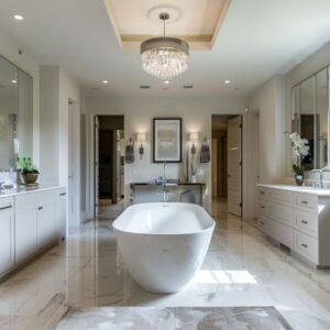 Master Bathroom Ideas with Luxurious Off-White Hues for a Timeless Look