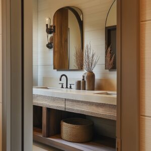 Natural Beauty for Your Bathroom: Wood Vanities Crafted from Reclaimed Wooden Planks