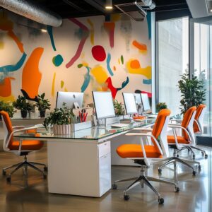 Modern Office Design: How an Abstract Mural Transforms Spaces for Creativity