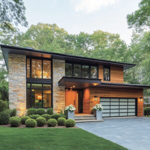 Striking Modern Mid-Century House Exterior: Mastering Simplicity and Style