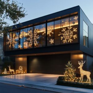 Simple and Stylish Christmas Exterior House Decoration Ideas