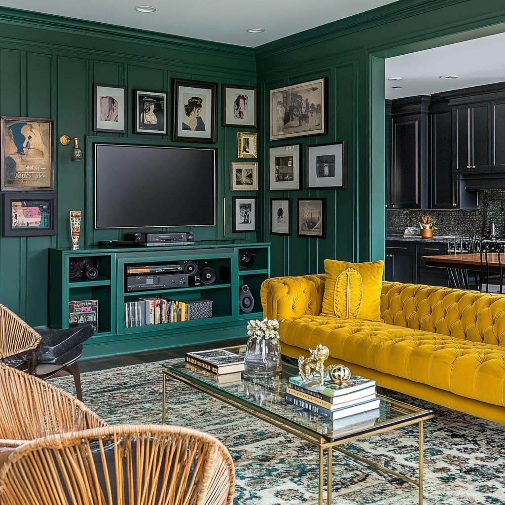 A small home mixes vintage and modern eclectic elements with bold colors and refined textures.jpg