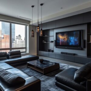 Bold and Comfortable: Men’s Apartment Living Room Ideas