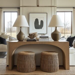 30 Stunning Behind-Sofa Console Table Designs With Modern Farmhouse Charm