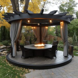 Backyard Pergola Ideas That Wow: Dining Spaces, Fire Pit Tables, and Lounge Bars