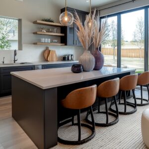 Contemporary Kitchen Ideas: Wood Tones, Bold Contrasts, and Striking Details