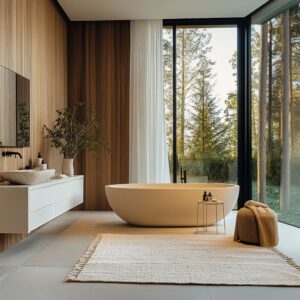 Luxury Bathroom Designs: A Fusion of Contemporary Minimalism and Organic Luxury