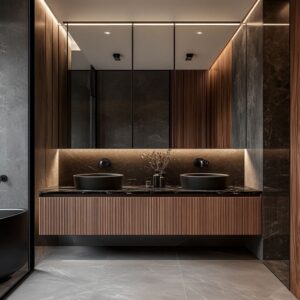 Diseño de Baños Oscuros de Lujo: Elementos Clave y Técnicas