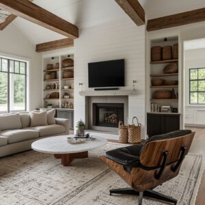 Cómo las Sillas Modernas de Mediados de Siglo Aportan Carácter a una Sala de Estar Americana