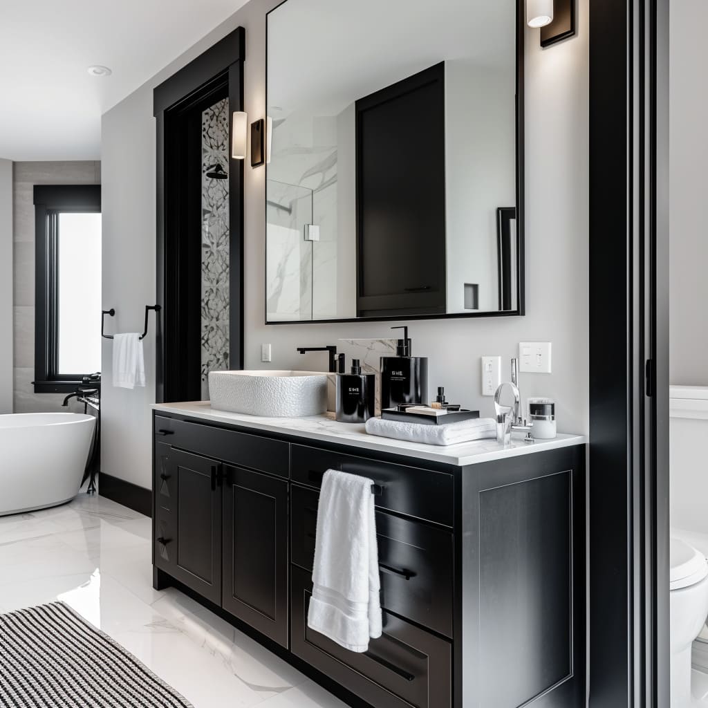 Perfect Black and White Bathrooms: A Guide to Balance, Contrast, and Accents