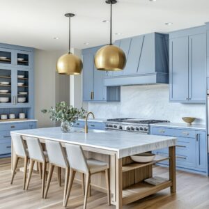 Modern Farmhouse Kitchens with Blue Cabinets: A Guide with Design Analysis