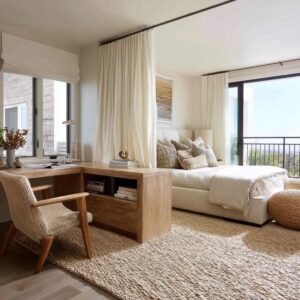 Small Bedroom Office Design Ideas That Use Millwork, Texture, and Light Well