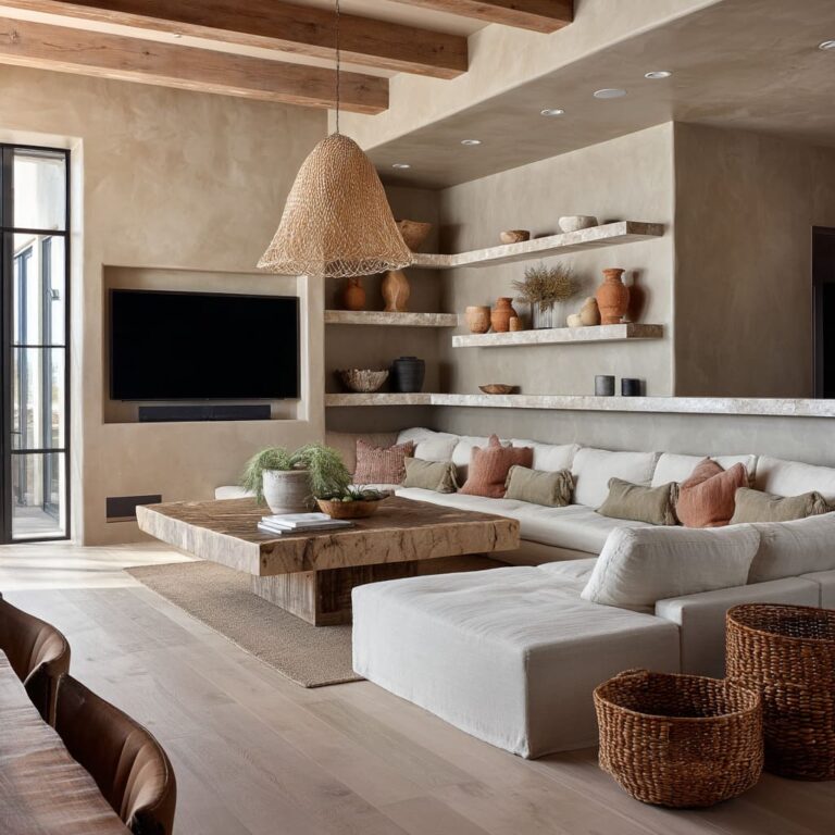 Salón Moderno Mexicano: Ideas de Decoración con Calidez Natural