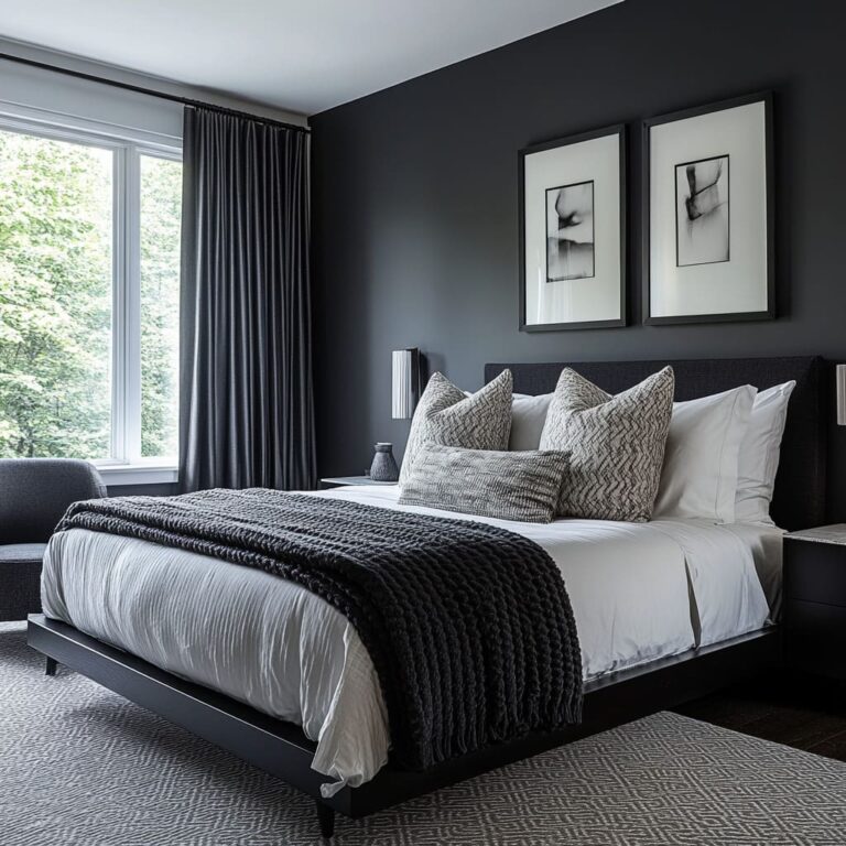 Curated visual reference: Visual Reference: How Designers Create A Stunning Black Grey White Bedroom