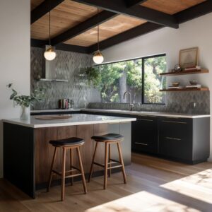 Kitchen Backsplash Ideas with Black Cabinets: From Soft Texture to Bold Contrast