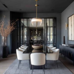 Contemporary Ways to Stage Black in Dining Rooms