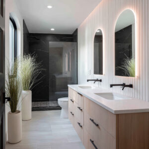 Modern Black & White Bathroom Designs That Avoid Harsh Contrast