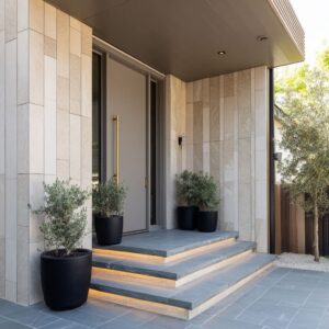 Modern Front Door Colors That Transform the Look of Beige Facades