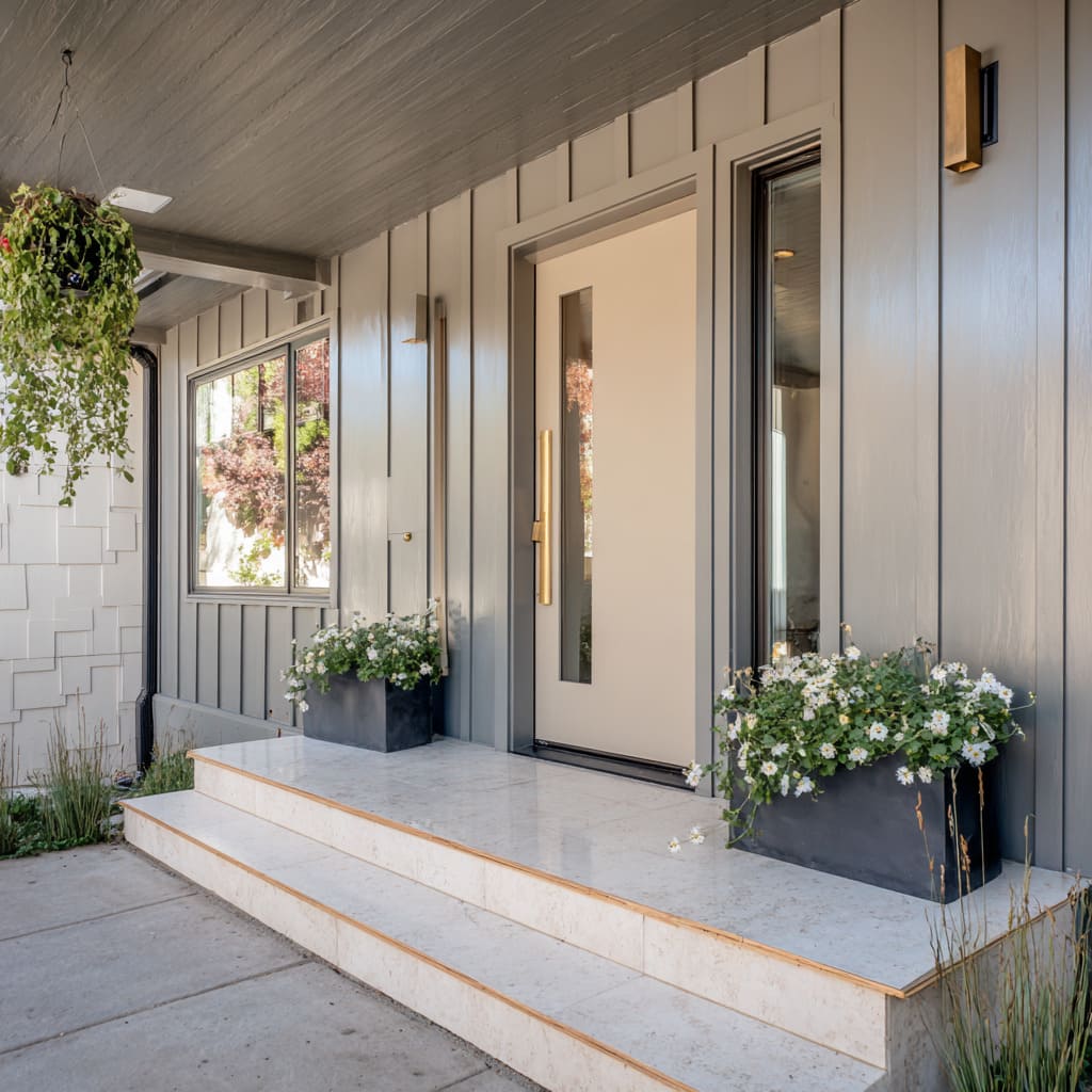 Cream Door with Golden Details Cream Door with Golden Details
