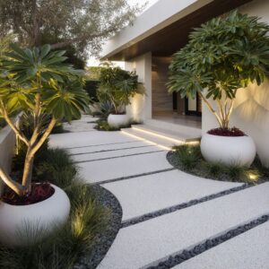 Cómo el Diseño de Senderos Modernos Genera Fluidez Visual, Equilibrio y Sensación