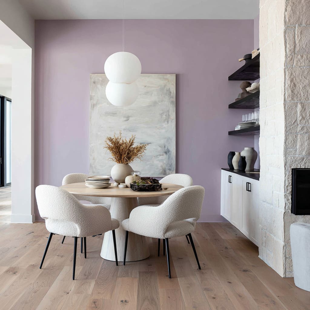 Superficie lila con tinte lavanda y detalles suaves de formas redondeadas. Superficie lila con tinte lavanda y detalles suaves de formas redondeadas.