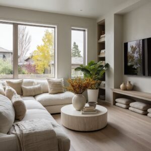 Diseño de Salón Totalmente Blanco que Funciona sin Color