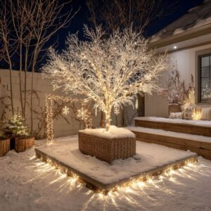 Modern Outdoor Christmas Tree Decorating Ideas with a Stylish Minimal Look