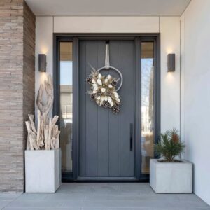Minimal and Creative Ideas for Decorating Christmas Doors