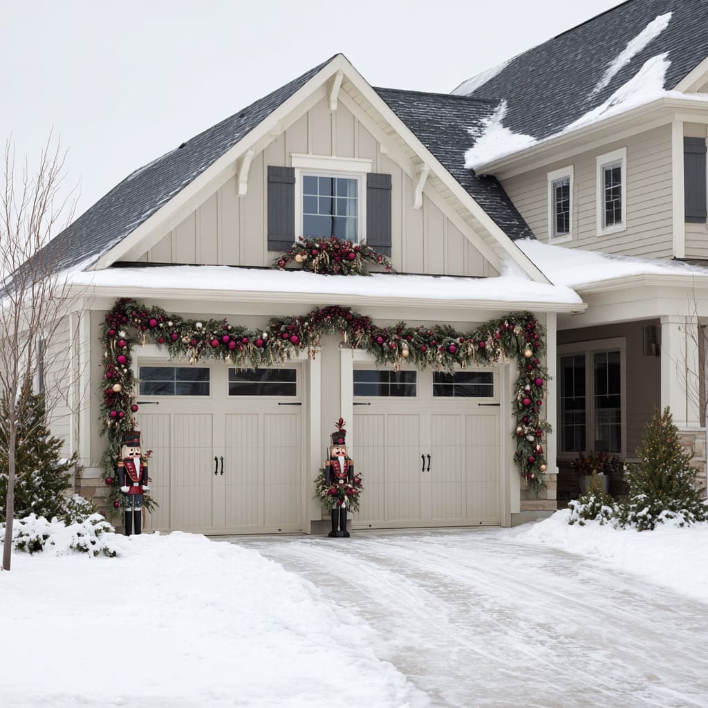 Deep Color Garland Weave with Playful Vertical Nutcrackers Deep Color Garland Weave with Playful Vertical Nutcrackers