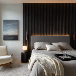 Atmospheric Black Accent Wall Ideas for Modern Bedroom Interiors