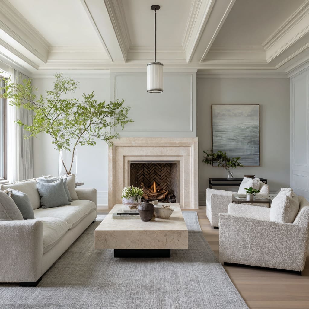 A space design steeped in composure, this room feels architectural from floor to ceiling, with every element tuned to visual harmony A space design steeped in composure, this room feels architectural from floor to ceiling, with every element tuned to visual harmony