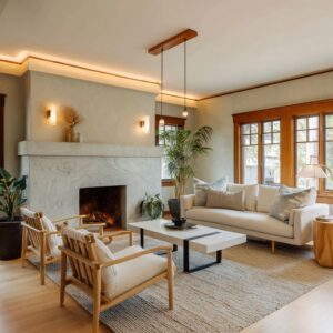 Qué hace funcionar hoy una sala de estilo Craftsman