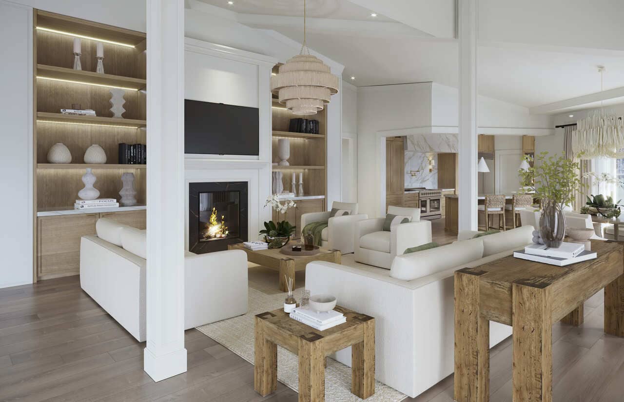 A great room interior design for a Wilmington home renovation