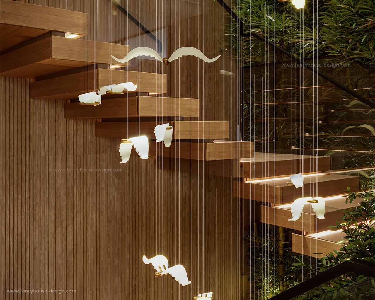 A modern creative staircase design concept for a home
