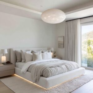 Silver White Bedroom Ideas for Modern Homes With Soft Light and Texture