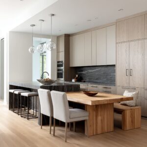 Modern Kitchen Island with Dining Table Design Ideas
