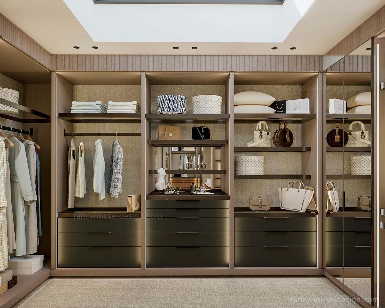 Luxury Master Dressing walk-in wardrobe design