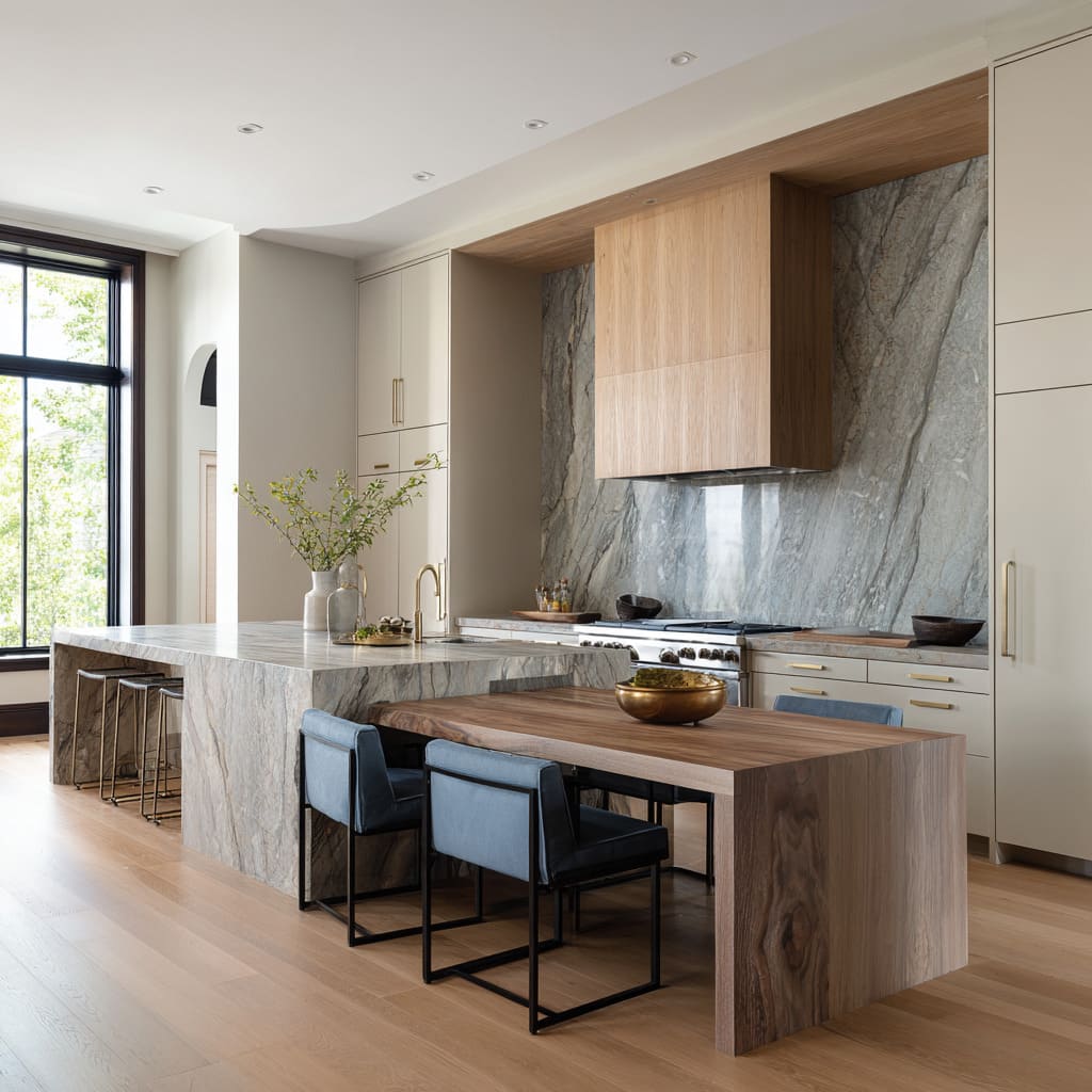 Soft kitchen island with dining table design ideas Soft kitchen island with dining table design ideas