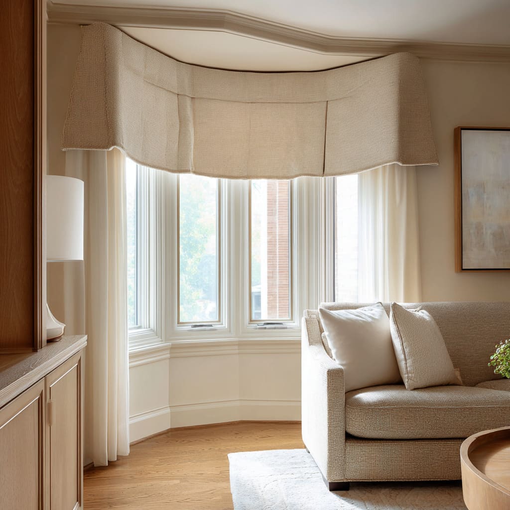 Gentle textile canopy floating over light-washed bay Gentle textile canopy floating over light-washed bay