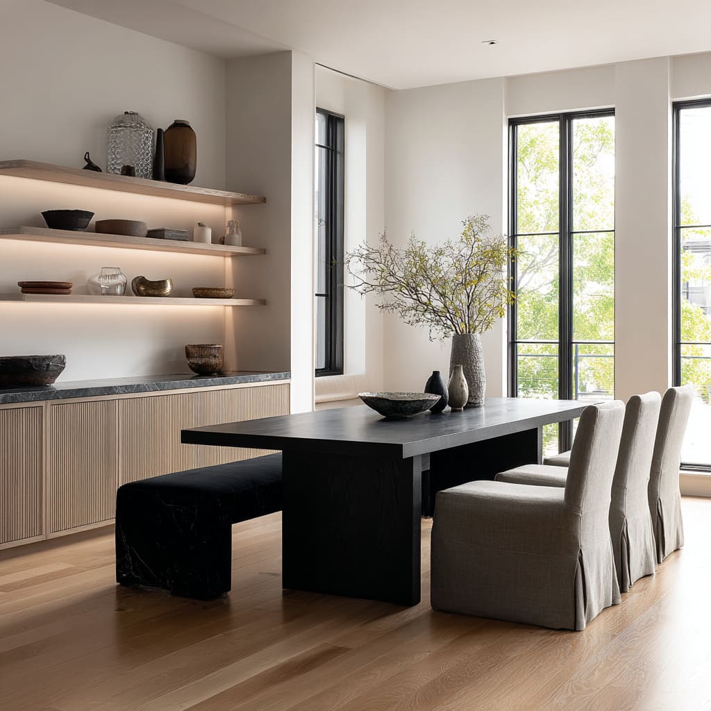 dining interior design uses a bench in the most graphic way dining interior design uses a bench in the most graphic way