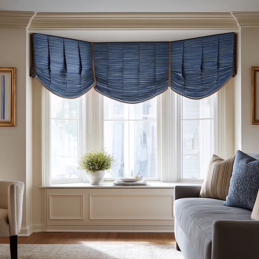 navy balloon panels with rope trim in a classic bay navy balloon panels with rope trim in a classic bay
